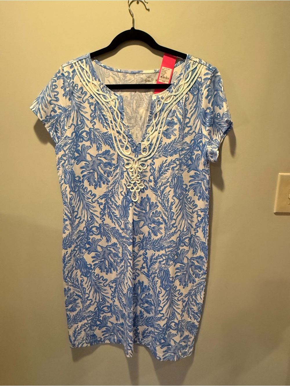 NWT Lilly Pulitzer Brewster Dress Resort White Aqua Lounge